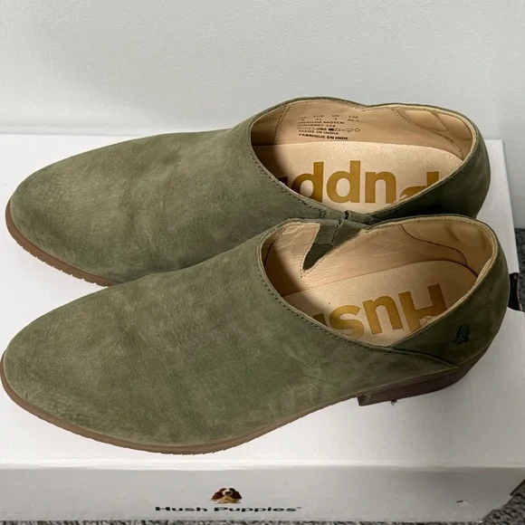 Hush Puppies Olive Boots | Booties Shooties | Size 9 | Olive Suede | Box Inc. - Picture 3 of 8